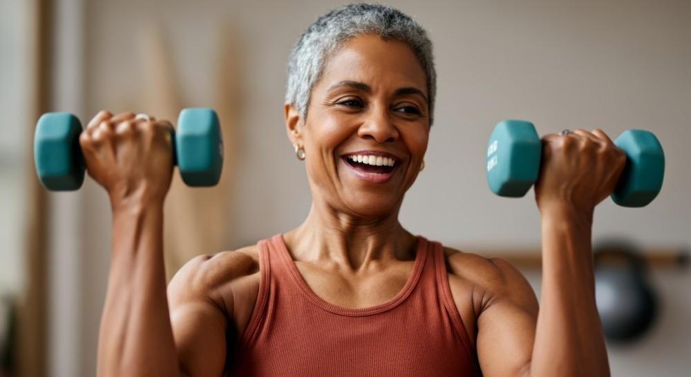 Strength training exercises to help prevent bone loss in women.